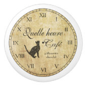 ヴィンテージのフランスのなカフェの時計-ノブ セラミックノブ (正面)