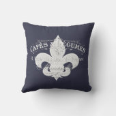 ヴィンテージのフランスのなカフェは個人化なります クッション (裏面)