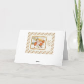 ヴィンテージのフランスのなクリスマス、雪だるまおよびてんとう虫 シーズンカード (裏面)