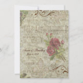 ヴィンテージのフランスのなコラージュの結婚式招待状 招待状 (裏面)