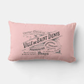 ヴィンテージのフランスのなコラージュの装飾用クッション ランバークッション (裏面)