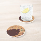 ヴィンテージのフランスのなシガーポスター広告のラベルのカスタム コースター (側面)