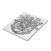 ヴィンテージのフランスのなタイポグラフィの天使のデザイン タイル (側面)