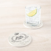 ヴィンテージのフランスのなティーカップの石のコースター コースター (側面)