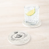 ヴィンテージのフランスのなティーポットの石のコースター コースター (側面)