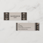 ヴィンテージのフランスのなラクダのブラウンのモダンで細い呼出し スキニー名刺 (正面/裏面)