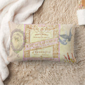 ヴィンテージのフランスのなラベンダーの香水のコラージュ ランバークッション (ブランケット)