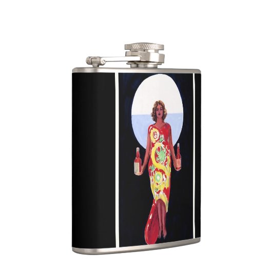 ヴィンテージのフランスのなリキュールの女性の1920年のアールデコポスター フラスク (右)