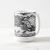 ヴィンテージのフランスのなレースのマグ コーヒーマグカップ (正面右)