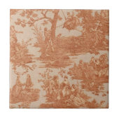 ヴィンテージのフランスのな国の赤いセラミックタイル タイル (正面)