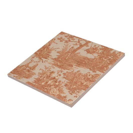 ヴィンテージのフランスのな国の赤いセラミックタイル タイル (側面)