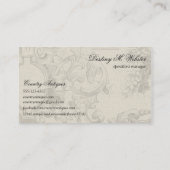 ヴィンテージのフランスのな国の黒の絵画 名刺 (裏面)