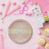 ヴィンテージのフランスのな執権期間のレースの結婚式の装飾 ペーパープレート (パーティー)