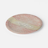 ヴィンテージのフランスのな執権期間のレースの結婚式の装飾 ペーパープレート (アングル)