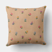 ヴィンテージのフランスのな壁紙花パターンクッション クッション (裏面)