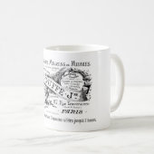 ヴィンテージのフランスのな広告のタイポグラフィ コーヒーマグカップ (正面右)