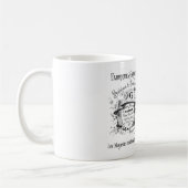 ヴィンテージのフランスのな広告のタイポグラフィ コーヒーマグカップ (左)