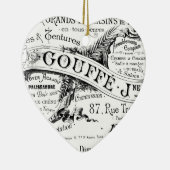 ヴィンテージのフランスのな広告のタイポグラフィ セラミックオーナメント (右)