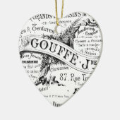 ヴィンテージのフランスのな広告のタイポグラフィ セラミックオーナメント (左)