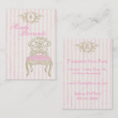 ヴィンテージのフランスのな椅子のアンティークの名刺 名刺 (正面/裏面)