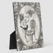 ヴィンテージのフランスのな椅子のプラク フォトプラーク (側面)