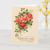 ヴィンテージのフランスのな母の日の挨拶状 カード (黄色い花)