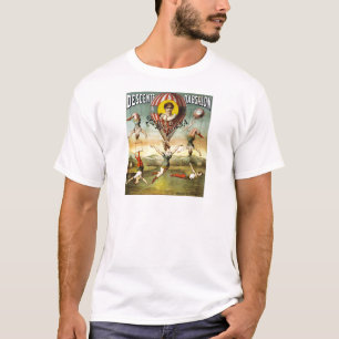 ヴィンテージのフランスのな気球およびブランコの性能 Tシャツ