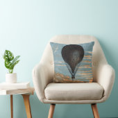 ヴィンテージのフランスのな熱気の気球広告 クッション (椅子)