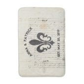 ヴィンテージのフランスのな短命なものの(紋章の)フラ・ダ・リのカスタム バスマット (正面縦)