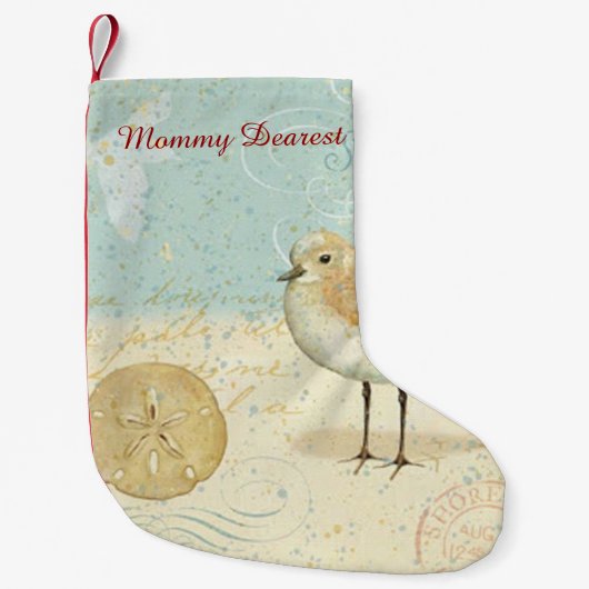 ヴィンテージのフランスのな砂のパイパー スモールクリスマスストッキング (正面)