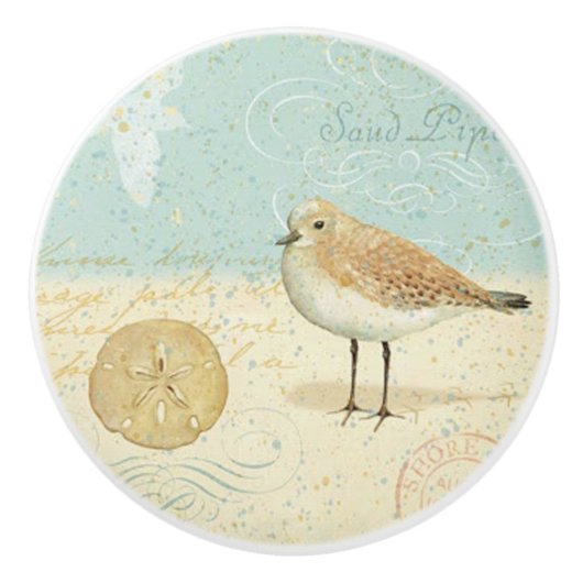 ヴィンテージのフランスのな砂のパイパー セラミックノブ (正面)