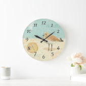 ヴィンテージのフランスのな砂のパイパー ラージ壁時計 (ホーム)