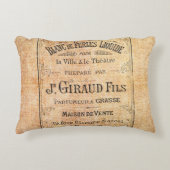 ヴィンテージのフランスのな美しいのラベル アクセントクッション (正面)