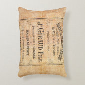 ヴィンテージのフランスのな美しいのラベル アクセントクッション (正面(垂直))