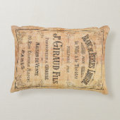 ヴィンテージのフランスのな美しいのラベル アクセントクッション (裏面)