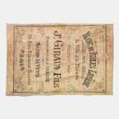 ヴィンテージのフランスのな美しいのラベル キッチンタオル (横)