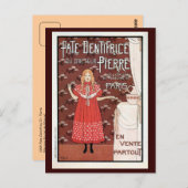 ヴィンテージのフランスのな美女の新紀元の歯磨き粉の広告 ポストカード (正面/裏面)