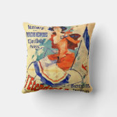 ヴィンテージのフランスのな自転車の広告1891年 クッション (裏面)