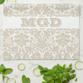 ヴィンテージのフランスのな花のアールヌーボーパターン キッチンタオル (折り畳み)