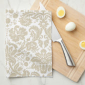 ヴィンテージのフランスのな花のアールヌーボーパターン キッチンタオル (四つ折り)