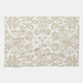 ヴィンテージのフランスのな花のアールヌーボーパターン キッチンタオル (横)