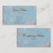 ヴィンテージのフランスのな青のToileのカスタムな名刺 名刺 (正面/裏面)