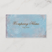 ヴィンテージのフランスのな青のToileのカスタムな名刺 名刺 (裏面)