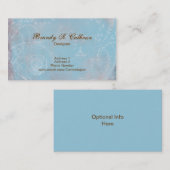 ヴィンテージのフランスのな青のToileの名刺の平野の背部 名刺 (正面/裏面)