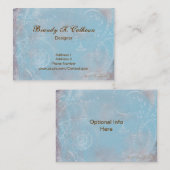 ヴィンテージのフランスのな青のToileの名刺 名刺 (正面/裏面)