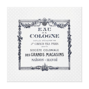 ヴィンテージのフランスのな香水のラベル キャンバスプリント