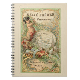 ヴィンテージのフランスのな香水のラベル ノートブック