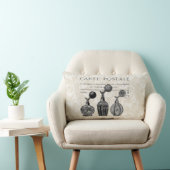 ヴィンテージのフランスのな香水瓶の枕 ランバークッション (椅子)