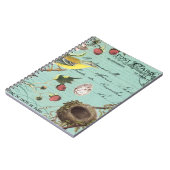 ヴィンテージのフランスのな鳥のノート ノートブック (左側)