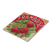 ヴィンテージのフランスのなFramboise (ラズベリー) タイル (側面)